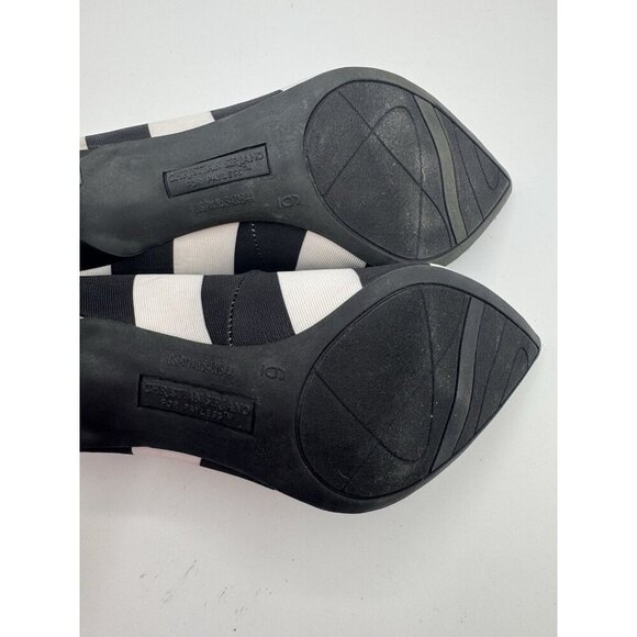 Christian Siriano Black and White Striped Stiletto Pumps, Size 6 Heels Shoes - Picture 10 of 11